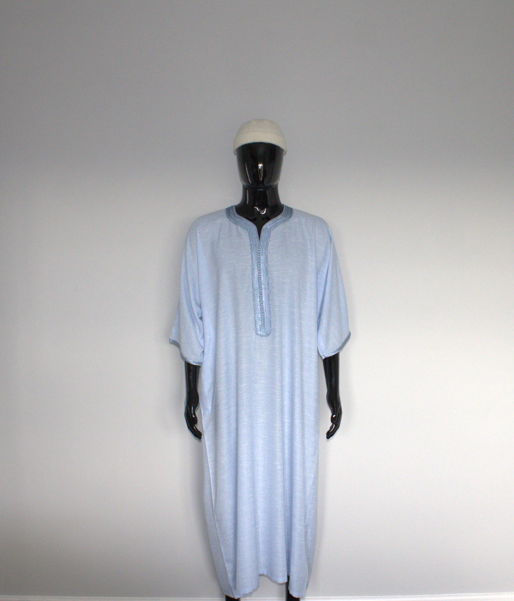 Moroccan Gandora – Light Blue