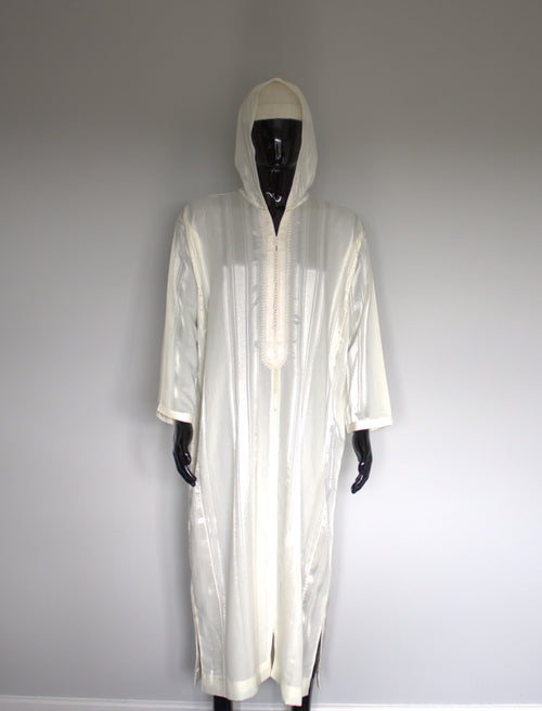 Moroccan Djellaba – Classic Off-White