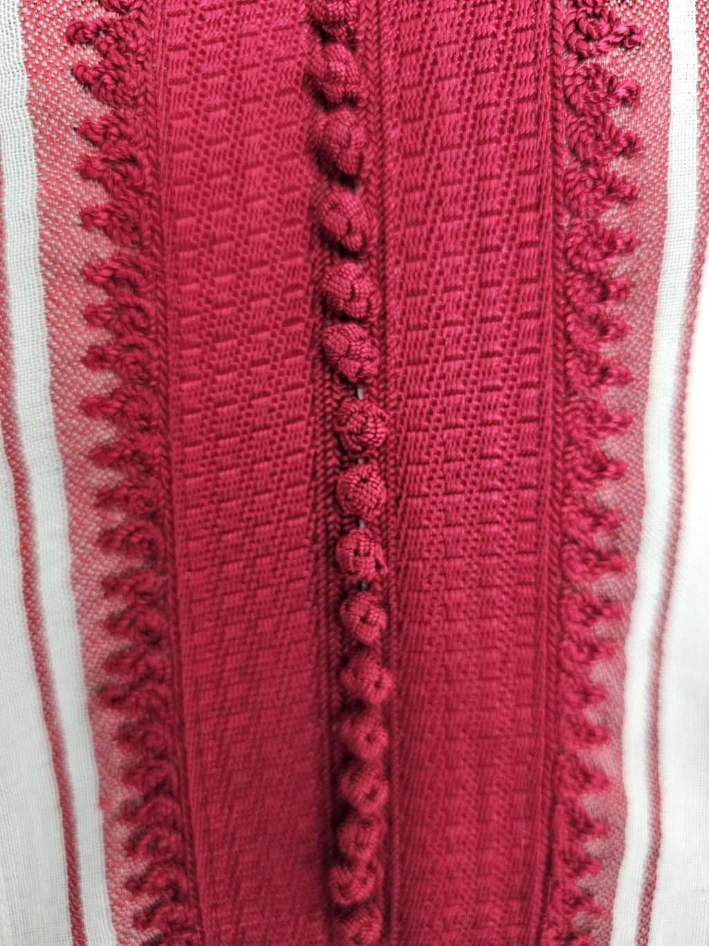 Moroccan Djellaba – Red & White Stripes